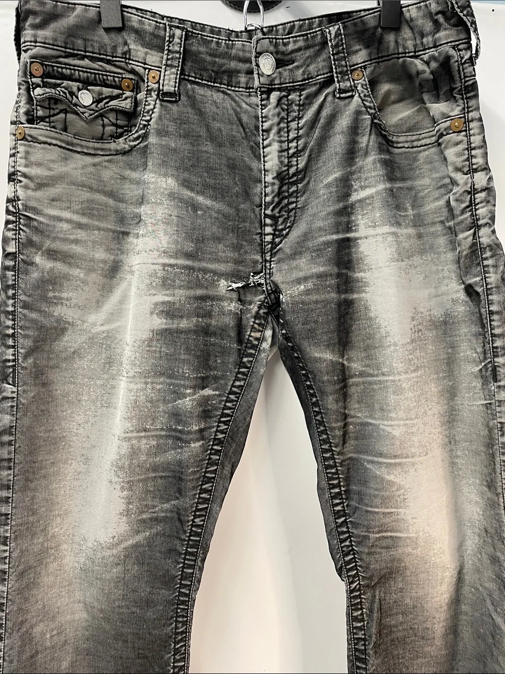 TRUE RELIGION RICKY VELVETY WORN CORDUROY BOOT CUT PANTS FTL-06-137